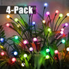 GLOWEEVEE 8 LED Solar Firefly Garden Lights - 4 Pack for Festive Outdoor Decor