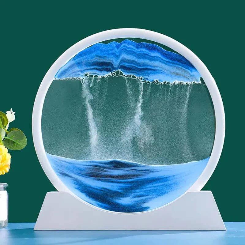 GLOWEEVEE 3D Moving Sand Art Hourglass: Deep Sea Seascape