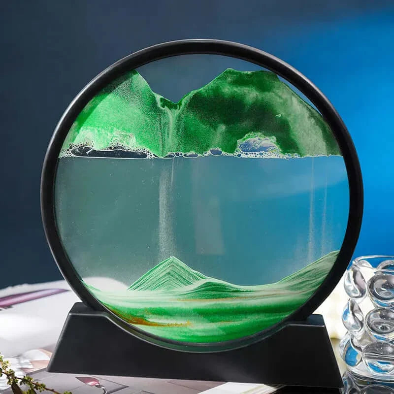 GLOWEEVEE 3D Moving Sand Art Hourglass: Deep Sea Seascape