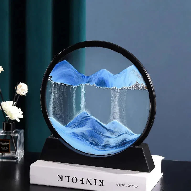 GLOWEEVEE 3D Moving Sand Art Hourglass: Deep Sea Seascape