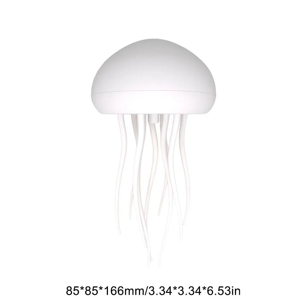 GLOWEEVEE RGB Gradient Jellyfish Bedside Lamp Rechargeable Desk Lamp with Dancing Legs and Touch Sensor Voice Control