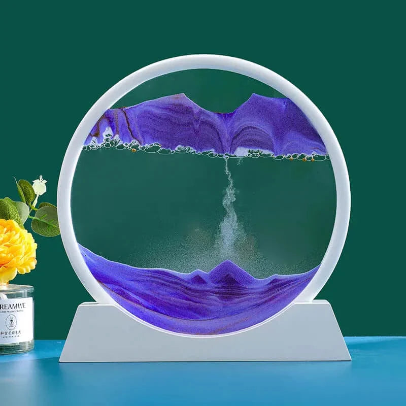 GLOWEEVEE 3D Moving Sand Art Hourglass: Deep Sea Seascape