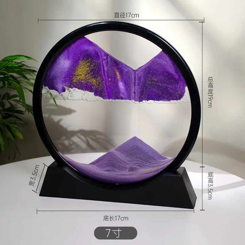 GLOWEEVEE 3D Moving Sand Art Hourglass: Deep Sea Seascape