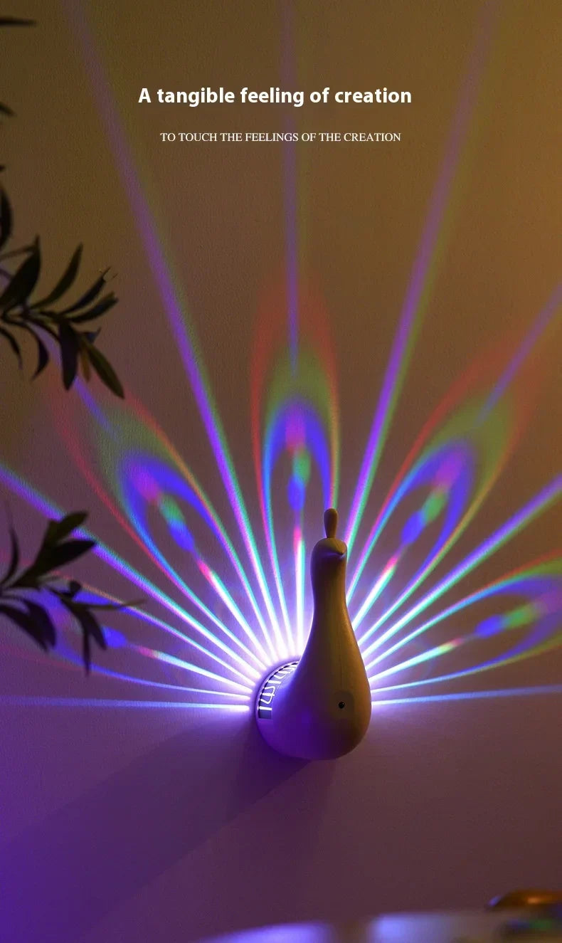 GLOWEEVEE Peacock Projection Lamp