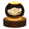 GLOWEEVEE 3D Crystal Ball Lamp with Galaxy and Planetary Projections USB Night Light for Cozy Atmosphere plasma ball