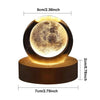 GLOWEEVEE 3D Crystal Ball Lamp with Galaxy and Planetary Projections USB Night Light for Cozy Atmosphere plasma ball