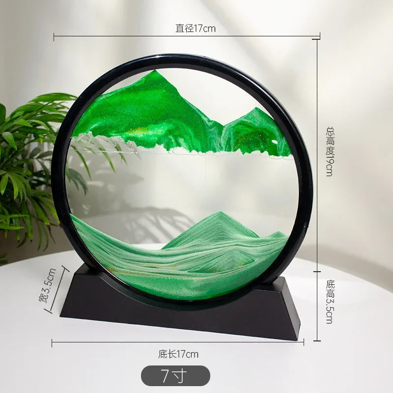 GLOWEEVEE 3D Moving Sand Art Hourglass: Deep Sea Seascape