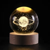 GLOWEEVEE 3D Crystal Ball Lamp with Galaxy and Planetary Projections USB Night Light for Cozy Atmosphere plasma ball