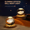 GLOWEEVEE 3D Crystal Ball Lamp with Galaxy and Planetary Projections USB Night Light for Cozy Atmosphere plasma ball