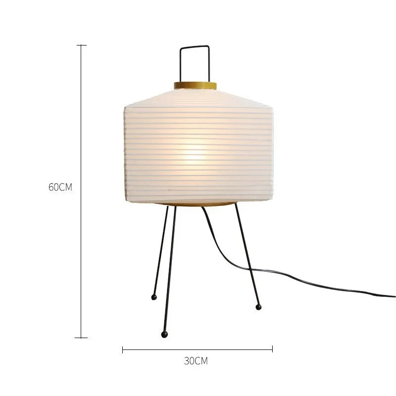 GLOWEEVEE Japanese Creative Paper Tripod Floor Lamp