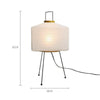 GLOWEEVEE Japanese Creative Paper Tripod Floor Lamp