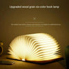 GLOWEEVEE Portable 3D Book Night Light – Foldable Wooden Lamp with 3-Color Modes & USB Rechargeable Design