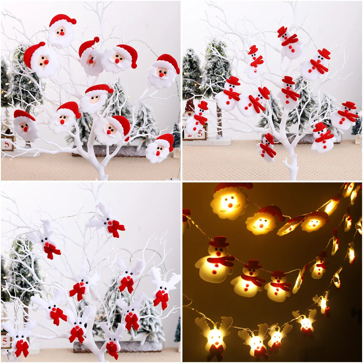 GLOWEEVEE Snowman Christmas LED Garland