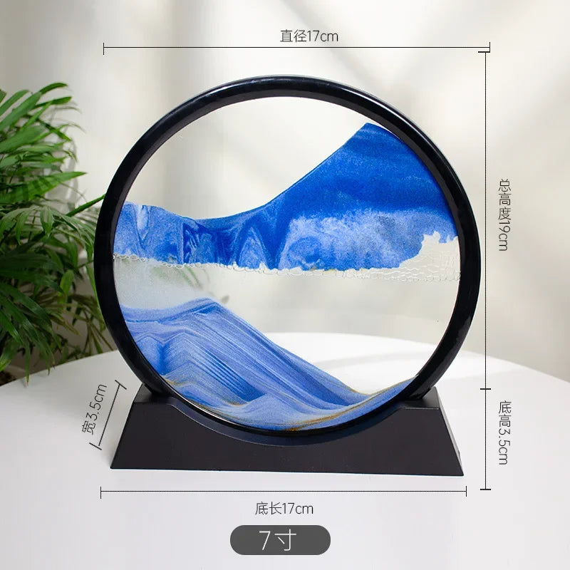 GLOWEEVEE 3D Moving Sand Art Hourglass: Deep Sea Seascape