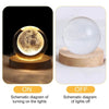 GLOWEEVEE 3D Crystal Ball Lamp with Galaxy and Planetary Projections USB Night Light for Cozy Atmosphere plasma ball