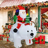 GLOWEEVEE Christmas Large White Bear Inflatable