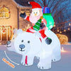 GLOWEEVEE Christmas Large White Bear Inflatable