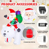 GLOWEEVEE Christmas Large White Bear Inflatable