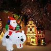 GLOWEEVEE Christmas Large White Bear Inflatable