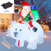 GLOWEEVEE Christmas Large White Bear Inflatable