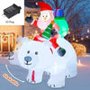 GLOWEEVEE Christmas Large White Bear Inflatable