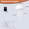 GLOWEEVEE RGB Gradient Jellyfish Bedside Lamp Rechargeable Desk Lamp with Dancing Legs and Touch Sensor Voice Control