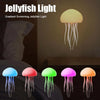 GLOWEEVEE RGB Gradient Jellyfish Bedside Lamp Rechargeable Desk Lamp with Dancing Legs and Touch Sensor Voice Control