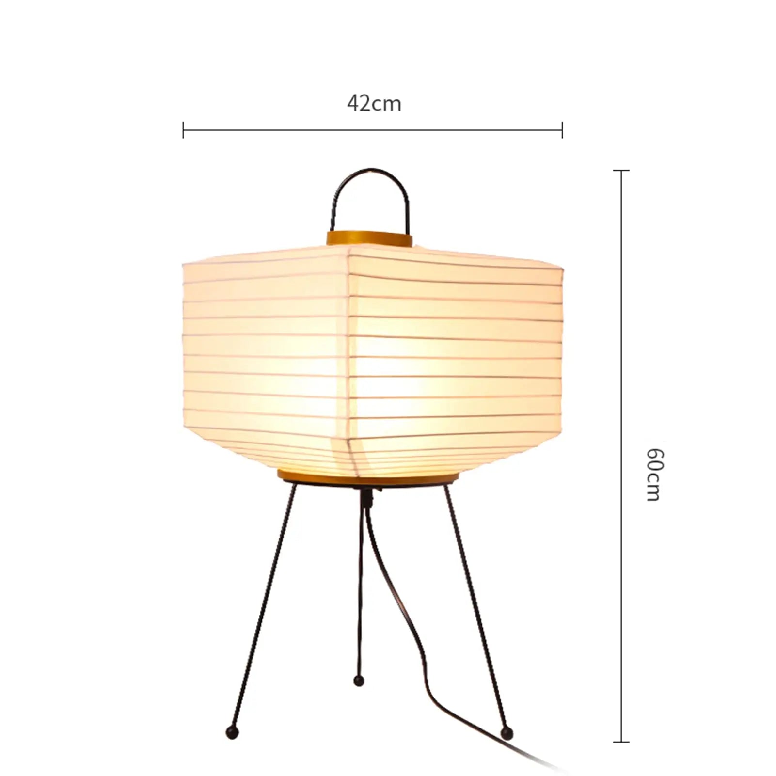 GLOWEEVEE Japanese Creative Paper Tripod Floor Lamp